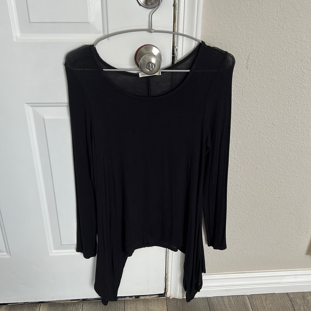 Black long sleeve top